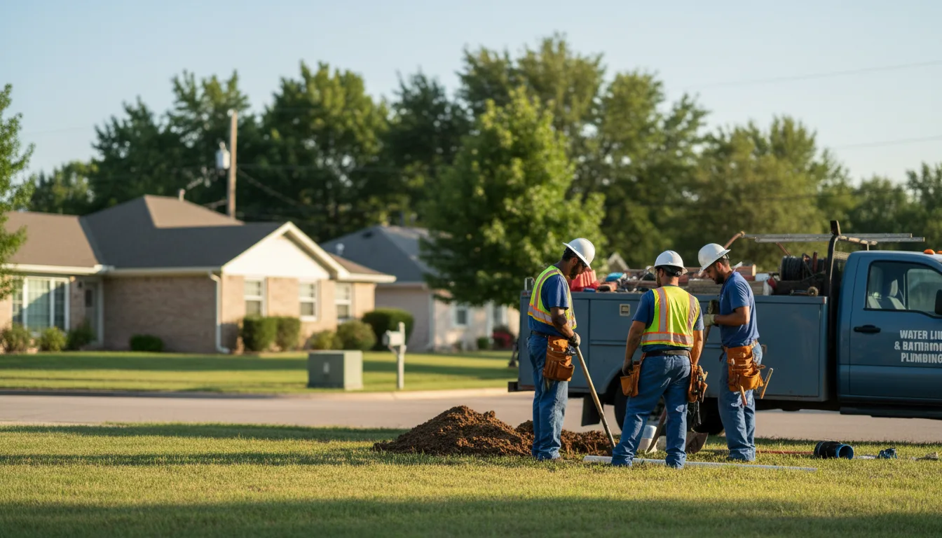 Residential water line and bathroom plumbing service in Creve Coeur, MO
